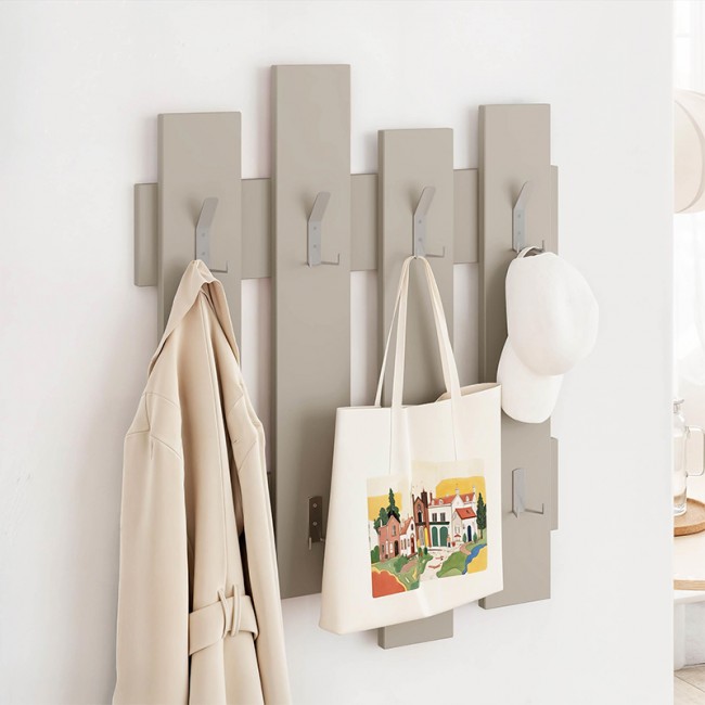 Κρεμάστρα τοίχου Wave Megapap χρώμα sandstone 64x4x81εκ.