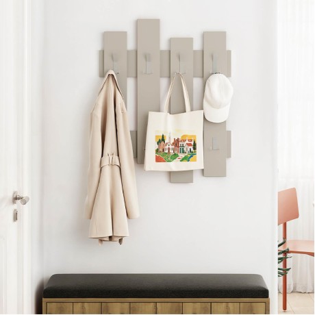 Wave Megapap melamine wall hanger in sandstone color 64x4x81cm.