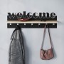 Welcome Megapap wall hanger made of metal - melamine color black - sapphire oak 86x15.2x29cm.