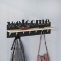 Welcome Megapap wall hanger made of metal - melamine color black - sapphire oak 86x15.2x29cm.