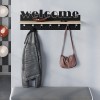 Welcome Megapap wall hanger made of metal - melamine color black - sapphire oak 86x15.2x29cm.