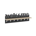 Welcome Megapap wall hanger made of metal - melamine color black - sapphire oak 86x15.2x29cm.