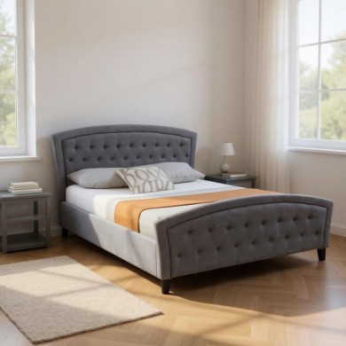 Alexia Megapap fabric bed in grey color 160x200cm.