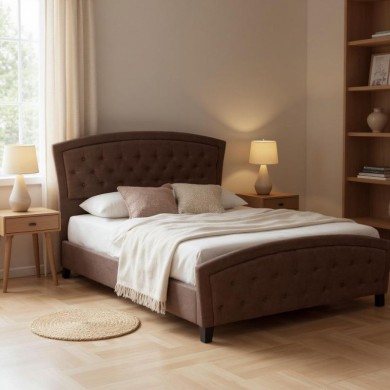 Alexia Megapap fabric bed in brown color 160x200cm.
