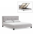 BECO Bed (for Mattress 150x200cm) Light Grey Fabric
