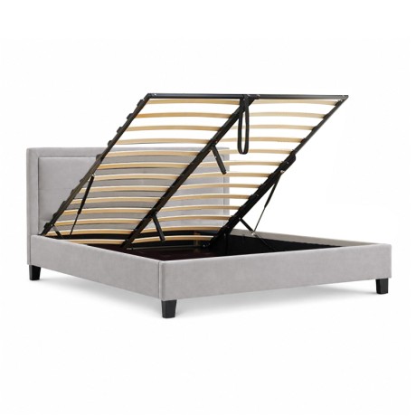 BECO Bed (for Mattress 150x200cm) Light Grey Fabric
