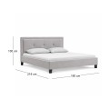 BECO Bed (for Mattress 150x200cm) Light Grey Fabric