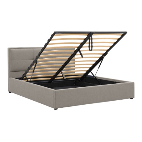 BECO Bed (for Mattress 160x200cm) Light Grey Fabric