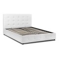 Iro Megapap PU leather bed with storage space in white color 160x200cm.