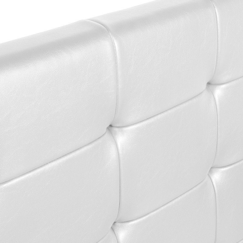 Iro Megapap PU leather bed with storage space in white color 160x200cm.