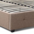 Iro Megapap fabric bed with storage space in beige brown color 160x200cm.