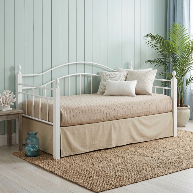 VINCENT Daybed 90x190 Metal White/Wood White
