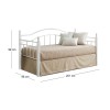 VINCENT Daybed 90x190 Metal White/Wood White