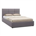 Kingston Megapap velvet bed in grey color 150x200cm.
