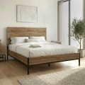 Mars Megapap melamine bed in walnut Ud color 160x200cm.