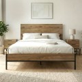 Mars Megapap melamine bed in walnut Ud color 160x200cm.
