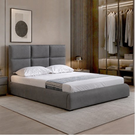 MAXIM Bed 160x200cm Grey Fabric
