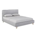 MORISSON Bed 140x190cm Light Grey Fabric