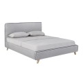 MORISSON Bed 160x200cm Light Grey Fabric