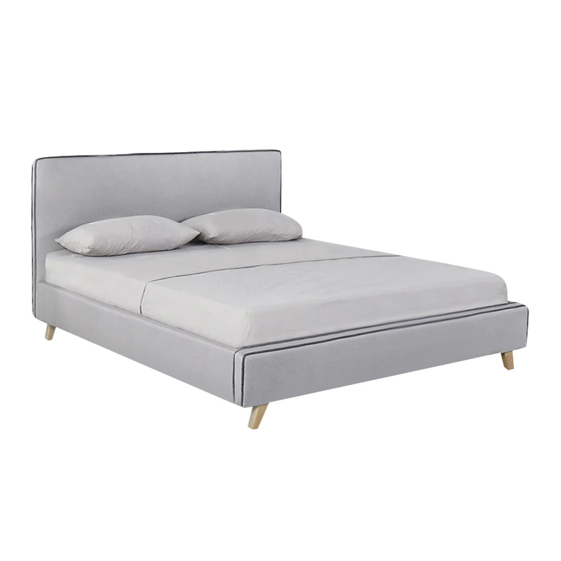 MORISSON Bed 160x200cm Light Grey Fabric