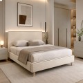 MORISSON Bed (for Mattress 140x190cm) Ecru Fabric