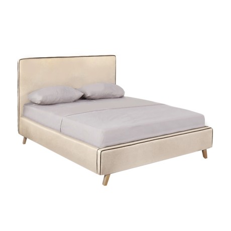 MORISSON Bed (for Mattress 140x190cm) Ecru Fabric