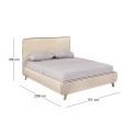 MORISSON Bed (for Mattress 140x190cm) Ecru Fabric