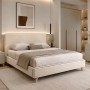MORISSON Bed (for Mattress 160x200cm) Ecru Fabric