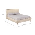 MORISSON Bed (for Mattress 160x200cm) Ecru Fabric