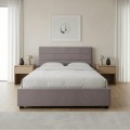 Olmo Megapap velvet bed with storage space in grey color 150x200cm.