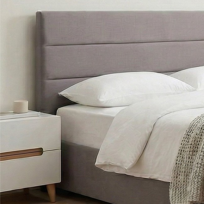 Κρεβάτι Olmo Megapap βελούδινο με αποθηκευτικό χώρο χρώμα γκρι 160x200εκ.