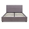 Κρεβάτι Olmo Megapap βελούδινο με αποθηκευτικό χώρο χρώμα γκρι 160x200εκ.