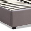 Κρεβάτι Olmo Megapap βελούδινο με αποθηκευτικό χώρο χρώμα γκρι 160x200εκ.