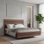Oryana Megapap melamine bed in walnut color 160x200cm.