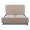Κρεβάτι Ovelia Megapap υφασμάτινο χρώμα μπεζ 120x200εκ.