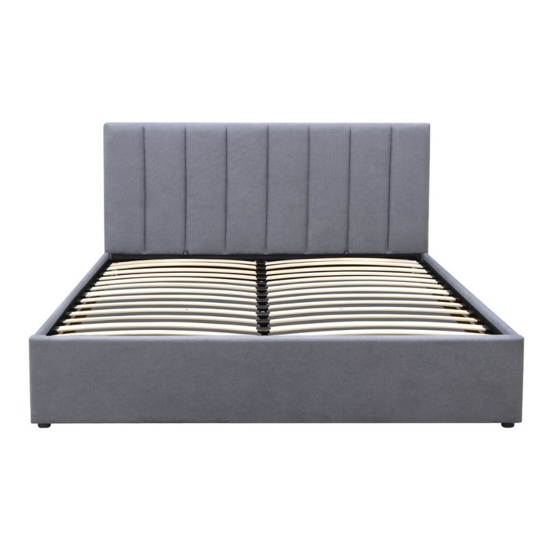 Renata Megapap fabric bed with storage space in grey color 150x200cm.