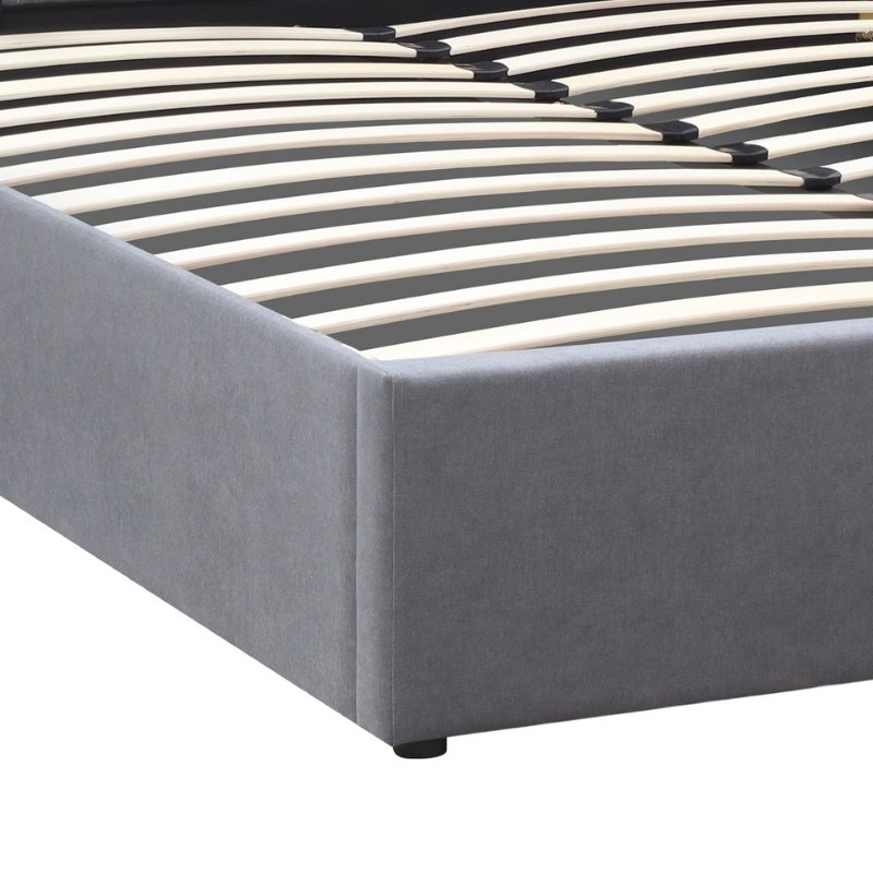Renata Megapap fabric bed with storage space in grey color 150x200cm.