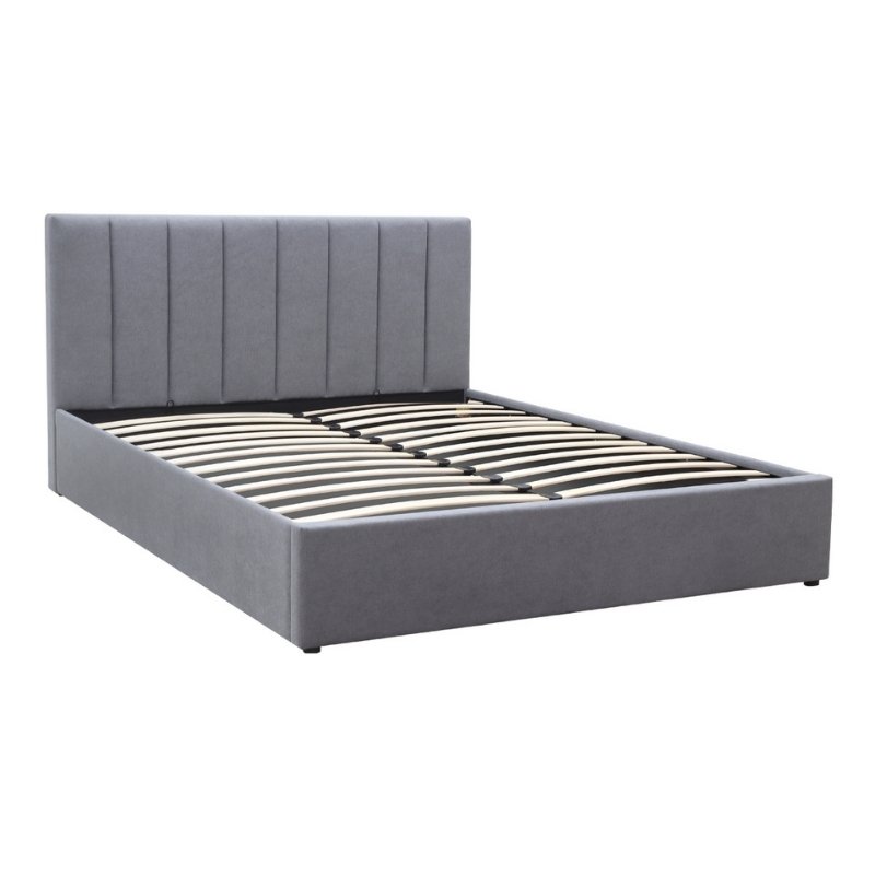 Renata Megapap fabric bed with storage space in grey color 160x200cm.