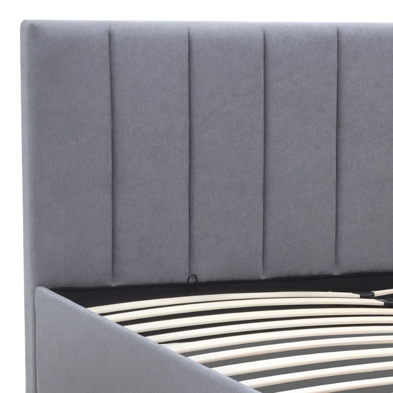 Renata Megapap fabric bed with storage space in grey color 160x200cm.