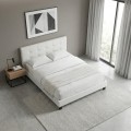 Sissy Megapap PU leather bed in white color 160x200cm.