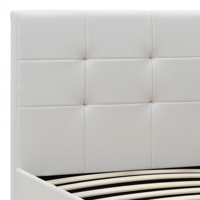 Κρεβάτι Sissy Megapap από τεχνόδερμα χρώμα λευκό 160x200εκ.