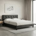 Sissy Megapap PU leather bed in black color 160x200cm.