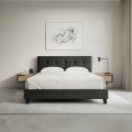 Sissy Megapap PU leather bed in black color 160x200cm.
