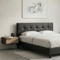 Sissy Megapap PU leather bed in black color 160x200cm.