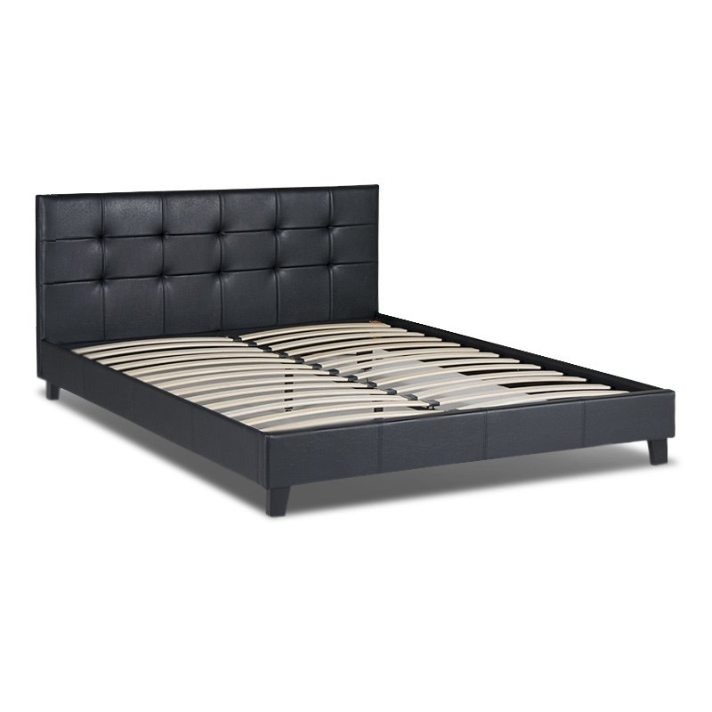 Sissy Megapap PU leather bed in black color 160x200cm.