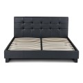 Sissy Megapap PU leather bed in black color 160x200cm.
