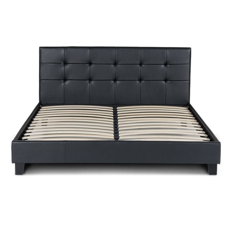 Sissy Megapap PU leather bed in black color 160x200cm.