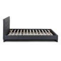 Sissy Megapap PU leather bed in black color 160x200cm.