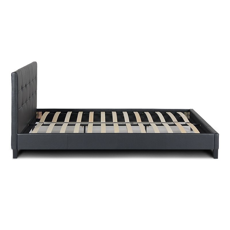 Sissy Megapap PU leather bed in black color 160x200cm.