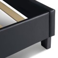Sissy Megapap PU leather bed in black color 160x200cm.